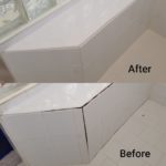 Before & after tile & grout cleaning in Plano Texas on 10/14/19