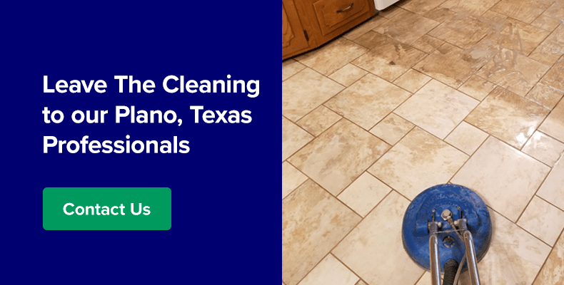 Kitchen tile cleaning by our Plano, Texas Professionals